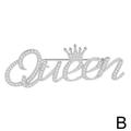 XIAOQI Queen Brooch Pins Rhinestone Brooch Cute Letter Queen Brooch Decor Brooch Pin Jewelry Gift Queen Platinum Jubilee Decorations 2022 The Queen 70 Glorious Years Jubilee Decor R3S9