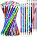 Wooden Pencil with Eraser Assortment Colorful Pencils for Kids Writing Fun Assorted Pencils Novelty Kids Pencils Fun School Supplies for Classroom Student Reward Stationery Party Favors(50 Pieces)