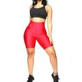 MERSARIPHY Women Solid Color High Waist Elastic Slim Fit Bike Shorts