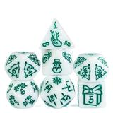 Cusdie 7-Die Xmas Dice Set DND Polyhedral Dice Set Christmas Theme Festival Gift for Role Playing Game Dungeons and Dragons D&D Dice MTG Pathfinder