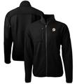 Men's Cutter & Buck Black Miami Dolphins Cascade Eco Sherpa Big Tall Fleece Full-Zip Throwback Jacket