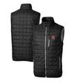 Men's Cutter & Buck Black Tampa Bay Buccaneers Throwback Logo Big Tall Rainier PrimaLoft Eco Insulated Full-Zip Puffer Vest