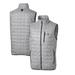 Men's Cutter & Buck Gray New Orleans Saints Throwback Logo Big Tall Rainier PrimaLoft Eco Insulated Full-Zip Puffer Vest