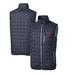 Men's Cutter & Buck Heather Navy Chicago Bears Throwback Logo Rainier PrimaLoft Eco Insulated Full-Zip Puffer Vest