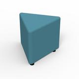 Marco Sonik Triangular Ottoman, Wood in Blue | 18 H x 18 W x 16 D in | Wayfair LF1551-S91