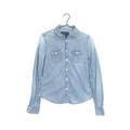 American Eagle Outfitters Tops | American Eagle Outfitters Cotton Chambray Denim Button Down Top, Blue, Xs | Color: Blue | Size: Xs