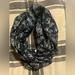 Disney Accessories | Disney Parks (Mickey & Minnie) Black W/Sparkly Silver Infinity Loop Scarf | Color: Black/Silver | Size: Os