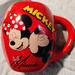 Disney Kitchen | Disney's Red Mickey And Minnie Mouse 18oz Coffee Mug / Tea C | Color: Black/Red | Size: Os