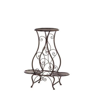 Hourglass Triple Plant Stand by Zingz and Thingz in Brown