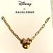 Disney Jewelry | Disney X Baublebar Minnie Mouse Gold Tone Pendant Necklace Nwt $62 | Color: Gold/Pink | Size: Os