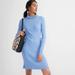 J. Crew Dresses | J Crew Supersculpt Ruffle Neck Mini Sweater Dress Blue Nwt Sz Med | Color: Blue | Size: Various