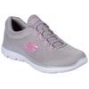 Slip-On Sneaker SKECHERS "SUMMITS", Damen, Gr. 37, grau (grau, pink), Textil, sportlich, Schuhe Sneaker, Freizeitschuh, Halbschuh, Schlupfschuh mit komfortabler Innensohle