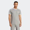 T-Shirt ADIDAS ORIGINALS "3-STRIPES TEE" Gr. S, grau (medium grey heather) Herren Shirts T-Shirts