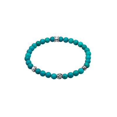 KUZZOI Herren Howlith Türkis Stein Bead 925er Silber 19 Image