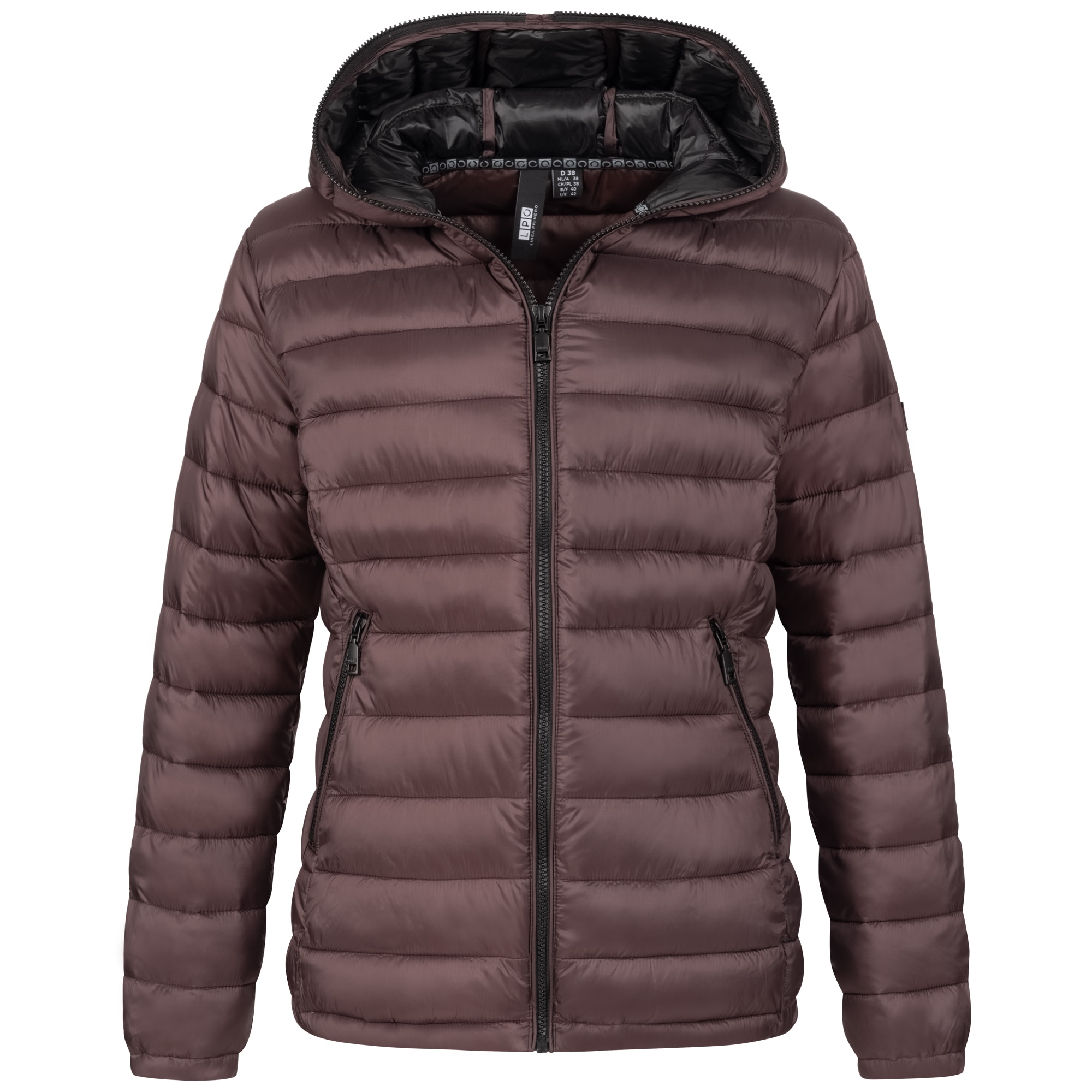 Steppjacke LPO "GILMOUR MELVILLE VI Women", Damen, Gr. 36/38 (M), braun, 100% Polyester, figurbetont, mit innenliegendem Gummizug, Jacken Steppjacke, auch in Großen Größen erhältlich