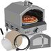 Deco Chef 2-in-1 Propane Gas Pizza Oven & Grill, Portable, w/ Pizza Stone, Peel, Rack Steel in Black | 17.5 H x 16.73 W x 18.3 D in | Wayfair