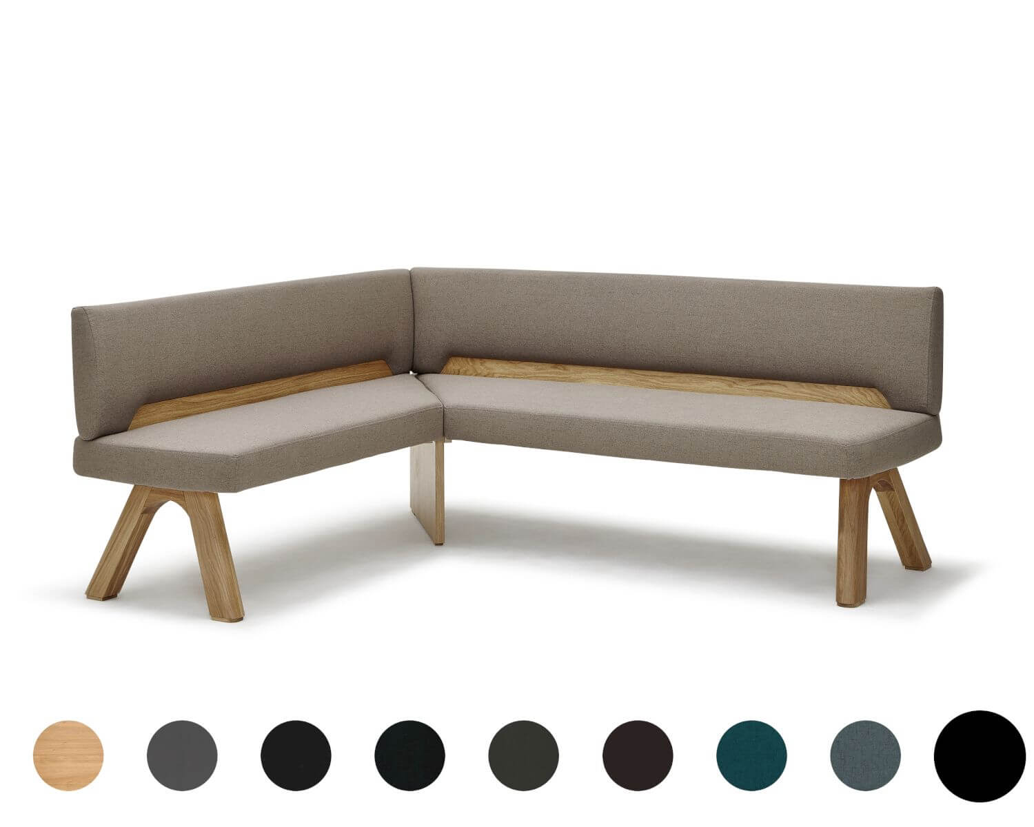 Schösswender »Ontario« 200 Eckbank Variante B 172/232 cm / Gavin 202 rot / Wildeiche natur, Variante B Image