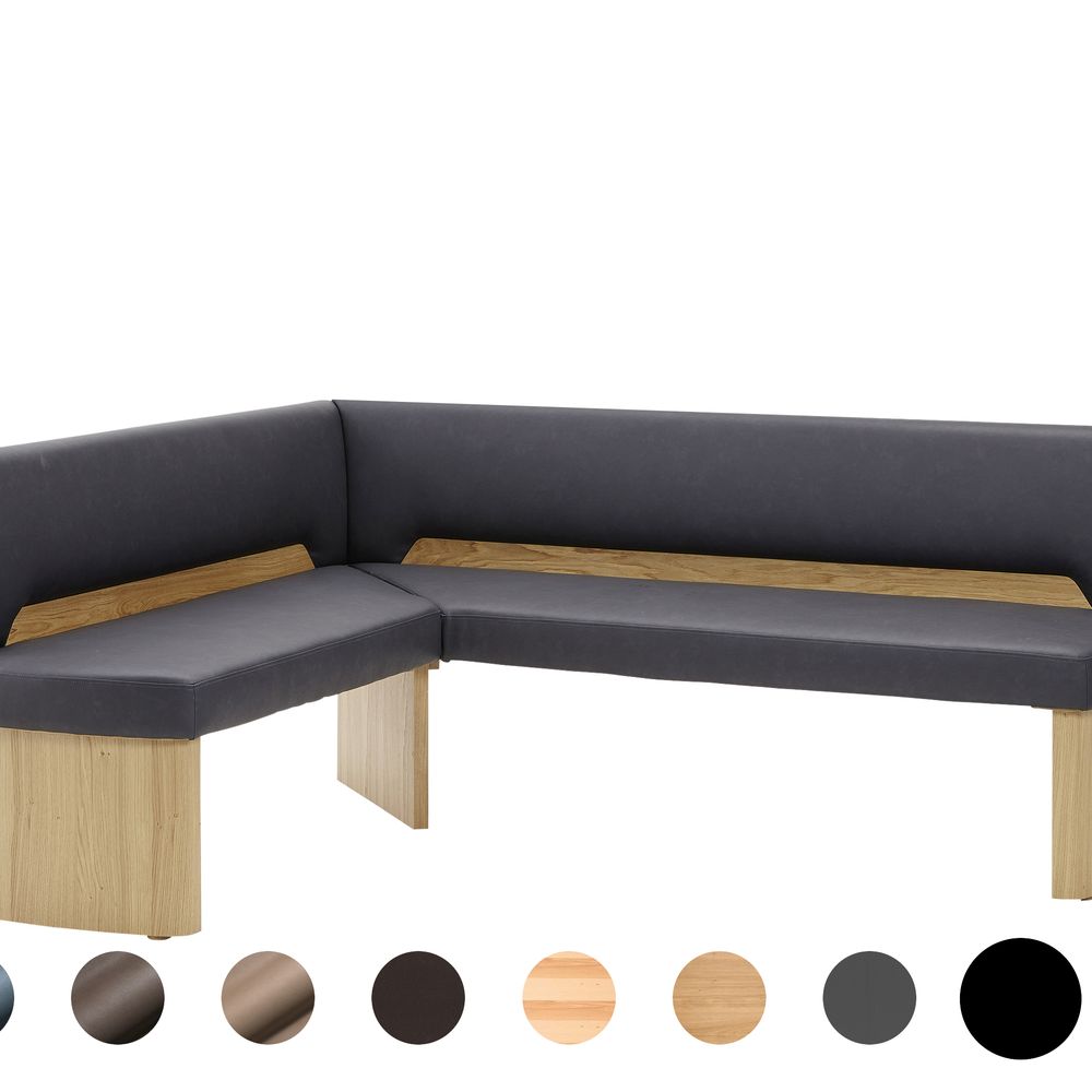 Schösswender »Ontario« 300 Eckbank Variante B 172/232 cm / Gavin 202 rot / Wildeiche natur, Variante B Image