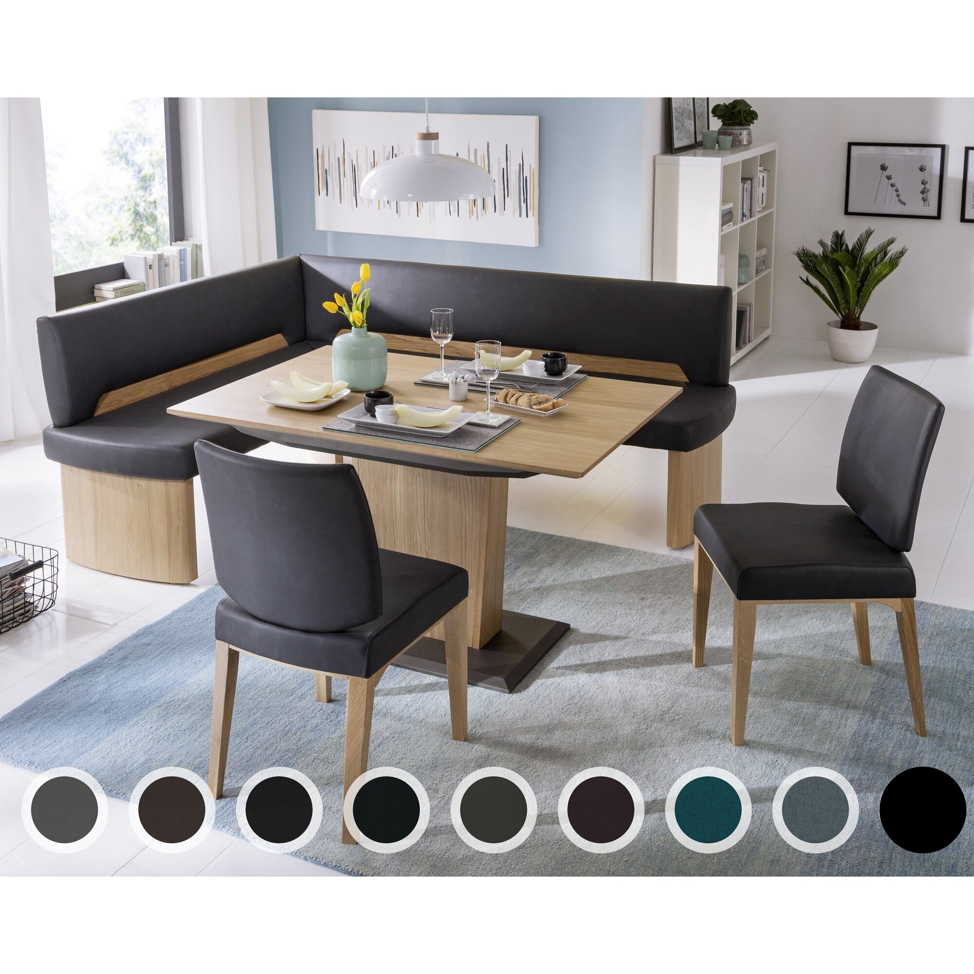 Schösswender »Ontario« 300 Eckbankgruppe Gavin 201 olive / Kernbuche natur Image