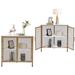 Trent Austin Design® Kempst 2 Pieces Corner Storage Cabinet Set 3-Tier Corner Shelf Set Display Shelves Set Free-Standing Organ Wood/Metal | Wayfair