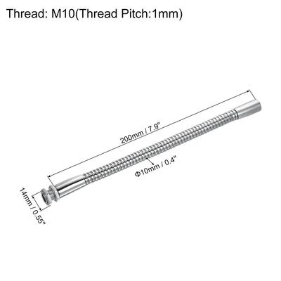 Microphone Gooseneck, M10 Thread Metal Universal Hose Flexible Arm