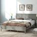 Modern White Solid Wood Queen Platform Bed