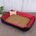 Tucker Murphy Pet™ Bombalier Bolster Dog Bed Cotton in Red/Black | 6 H x 23.6 W x 17.7 D in | Wayfair 65659D96F5D24A0DB5D8813B4450A5F0