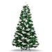 Costway 5/6/7ft Unlit Snowy Hinged Christmas Tree w/ 418 / 818 / 1180