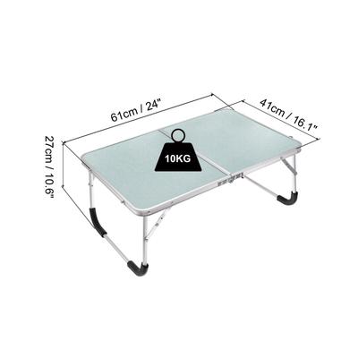 Foldable Laptop Table, Portable Picnic Bed Tables Reading Desks Silver