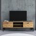 Millwood Pines Bacote Rustic TV Stand for TVs up to 65" Modern Media Console Table Wood in Brown | 19 H x 60 W x 14 D in | Wayfair