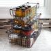 Rebrilliant 3 Storage Bins - Basket Set for Storage - Small, Medium, & Large Metal in Brown | 5.5 H x 12 W x 16 D in | Wayfair
