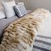 Rosdorf Park Irfana Oversized Ruched Faux Fur Blanket - 60x80-Inch Jacquard Faux Fur Queen-Size Throw Polyester | 60 H x 80 W in | Wayfair