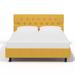 Latitude Run® Tufted Platform Bed Upholstered/Polyester/Linen | 43 H x 78 W x 83 D in | Wayfair 3DD05373BF1944D88CED39E1F0C1D338
