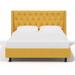 Lark Manor™ Alane Tufted Upholstered Platform Bed Metal in White | 47 H x 47 W x 80 D in | Wayfair F39EF163E1ED442AAC1189A7C4FB7D6A