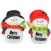 2pcs Christmas Glowing Snowman Lamp Decorative Night Light Luminous Party Supplies for Bedroom Livng Room (Black Hat and Red Hat