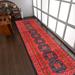 Rugsotic Carpets Hand Knotted Afghan Wool And Silk 2 6 x10 Runner Area Rug Oriental Kazak Multicolor AF0114