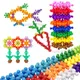 Décennie s de construction de fleurs de prunier pour enfants briques de flocon de neige 3D jeu de