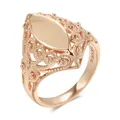 Kinel – bagues brillantes pour femmes en or Rose motif Unique anneaux en losange ethniques
