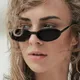 Lunettes de soleil ovales coréennes de luxe pour femmes petites lunettes de soleil en plastique de