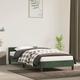 vidaXL Cadre de lit avec tête de lit Vert foncé 90x200 cm Velours