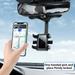 Rear View Mirror Phone Holder Mount Car Phone Holder Mount Phone Stand with 360Â° Swivel and Adjustable Clips Universal Smartphone Cradle Black
