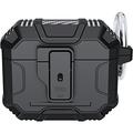 ELEHOLD AirPods Case for AirPods 3rd Gen 2021 Secure Lock Clip Full-Body Hard Shell Rugged Anti-Drop Shockproof Protective Case with Carabiner for Apple AirPods 3rd Gen 2021 Black