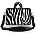 LSS 10-11.6 inch Neoprene Laptop Sleeve Bag Carrying Case with Handle and Adjustable Shoulder Strap - Zebra Print