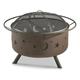 CASTLECREEK Cosmic Fire Pit with BBQ Grill Outdoor Wood Burning Steel Log Firepit for Camping Grilling Smores Yard Cooking Outside Barbecue Bonfire