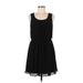 BCX Casual Dress - Mini Scoop Neck Sleeveless: Black Print Dresses - Women's Size Medium