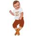 Ma&Baby Baby Boys Outfit Short Sleeve Game Day Baby Print T-Shirt Top with Pants 2Pcs Clothes Set