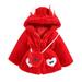 Mommy And Raincoats Winter Coats Girls Size 6 Coats Cartoon Winter Up Zip Clothes+Bag Kids Sleeve Warm Children Long Keep Hoodie Jacket Girls Coat&jacket Girl Puppy Coat