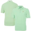 Men's Cutter & Buck Kelly Green Notre Dame Fighting Irish Virtue Eco Pique Stripe Recycled Polo