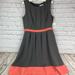 Jessica Simpson Dresses | Jessica Simpson Gray Sleeveless Orange Lined Dress Size 8 Brand New | Color: Gray/Orange | Size: 8