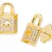 Kate Spade Jewelry | Kate Spade Ny Lock And Spade Pave’ Gold Stud Earrings Nwt | Color: Gold | Size: Os